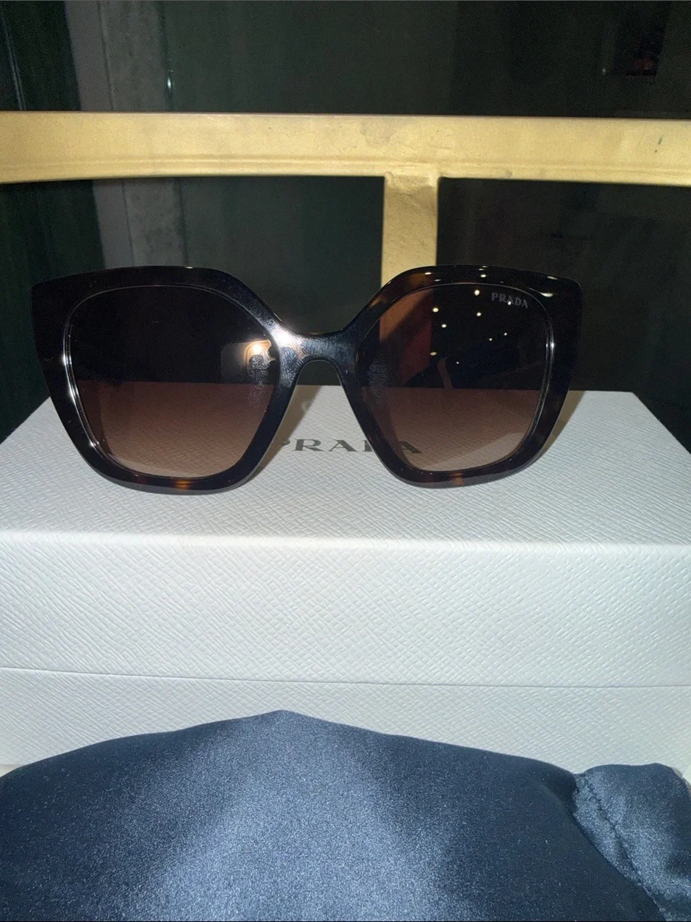 Prada Women’s Tortoiseshell Sunglasses with Brown Gradient Lenses